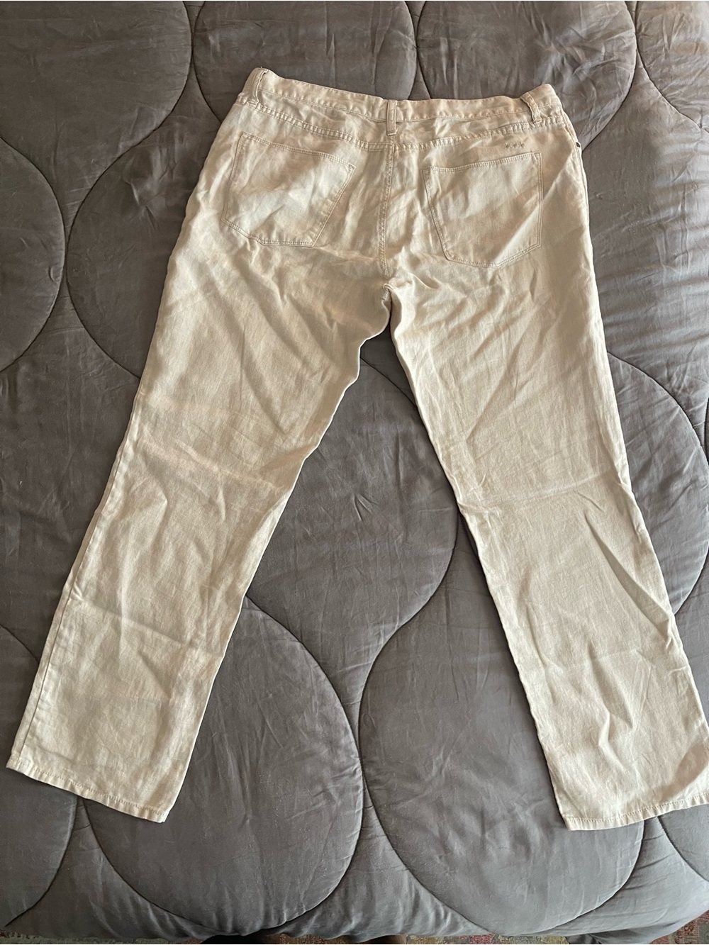 John Varvatos Men's Cream Straight-Leg Chinos